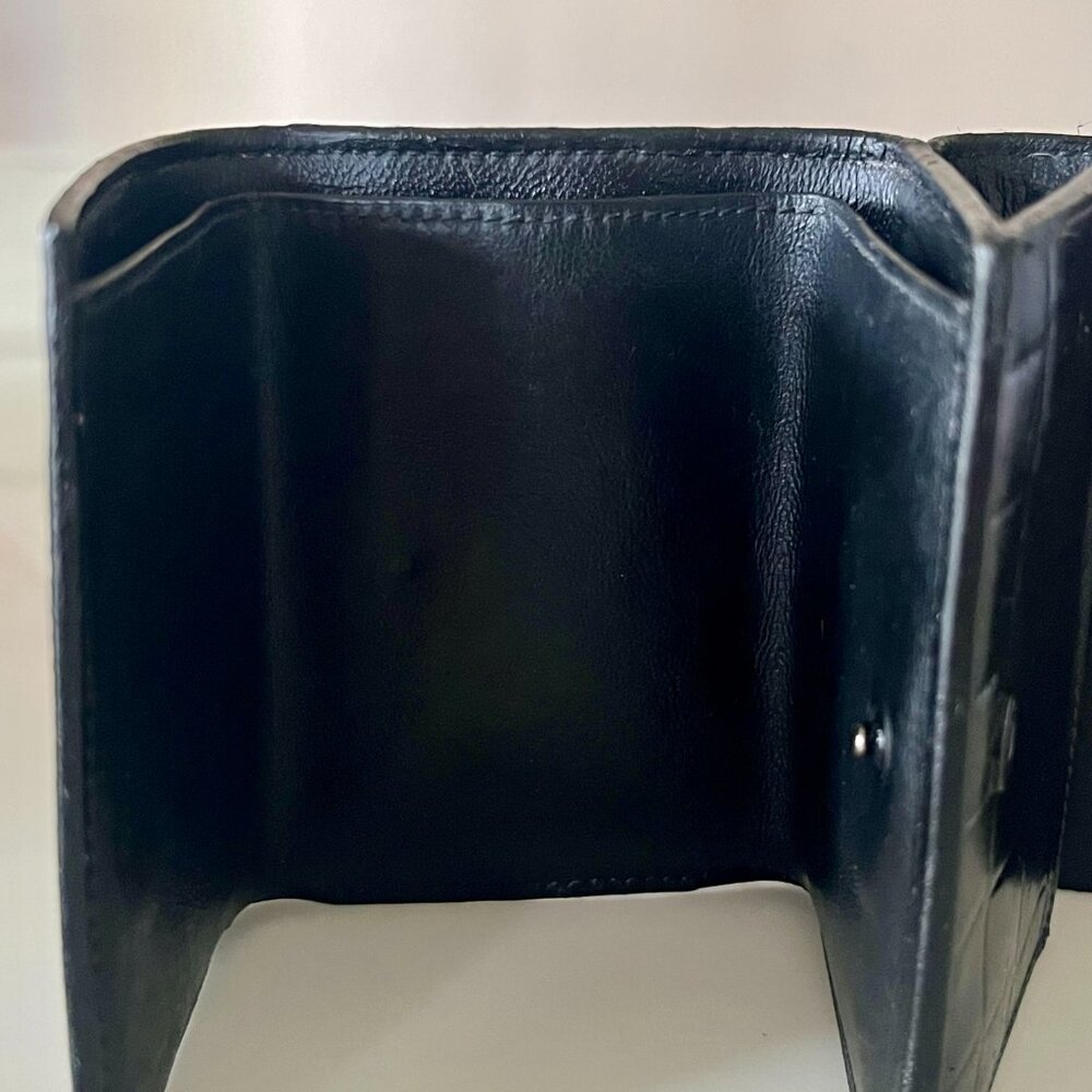 Balenciaga Black Croc Neo Classic Bifold Wallet - Picture 6 of 14